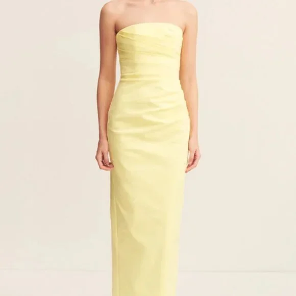 knee length dresses for ladies Lani Strapless Draped Maxi Dress | Fairyfloss | Dresses main image 0